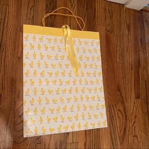 2 Jumbo Ducks Gift Bags with Satin Ties Baby Easter